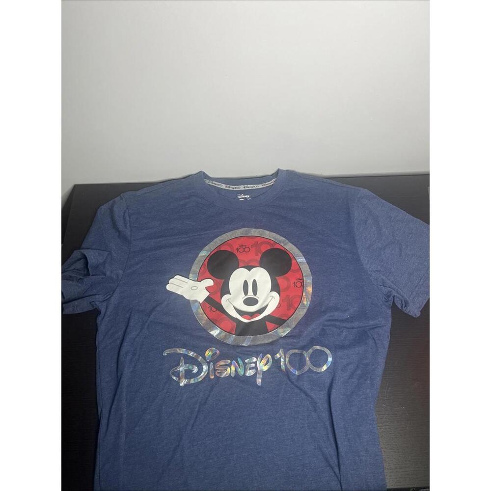 Disney 100 Years Of Wonder Blue T-shirt Short Sleeve Sz. Adult Medium